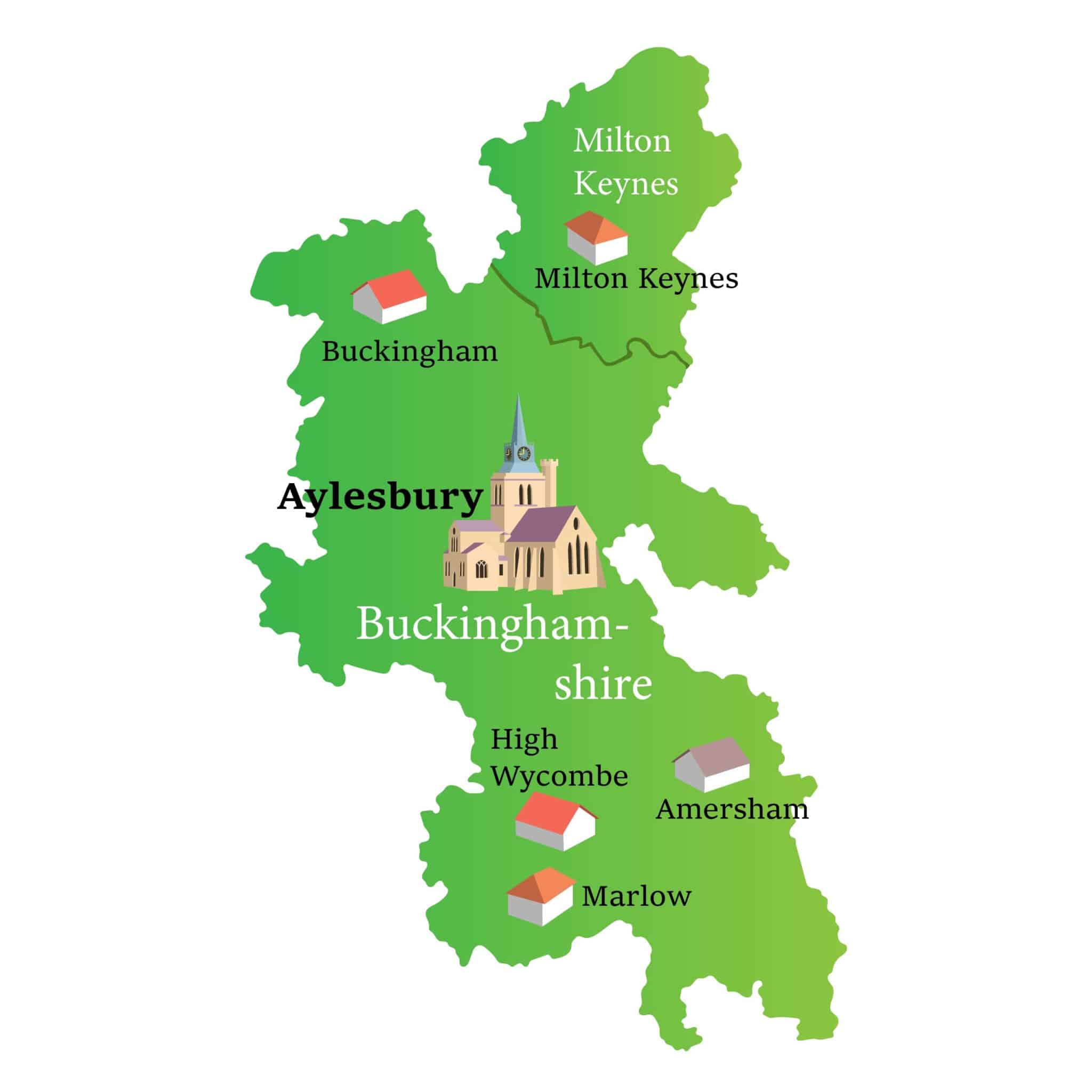 map of Buckinghamshire 